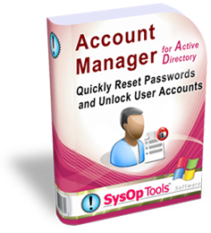 Account Manager helpdesk software for Active Directory user accounts 